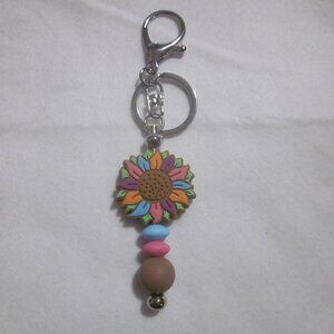 Multicolor Flower Keychain / Bag Charm.